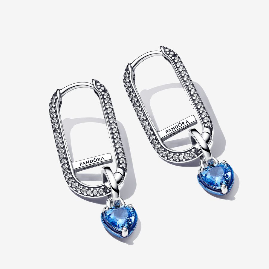Pandora ME Blue Heart Mini Dangle Charm and Earrings Set image number 0